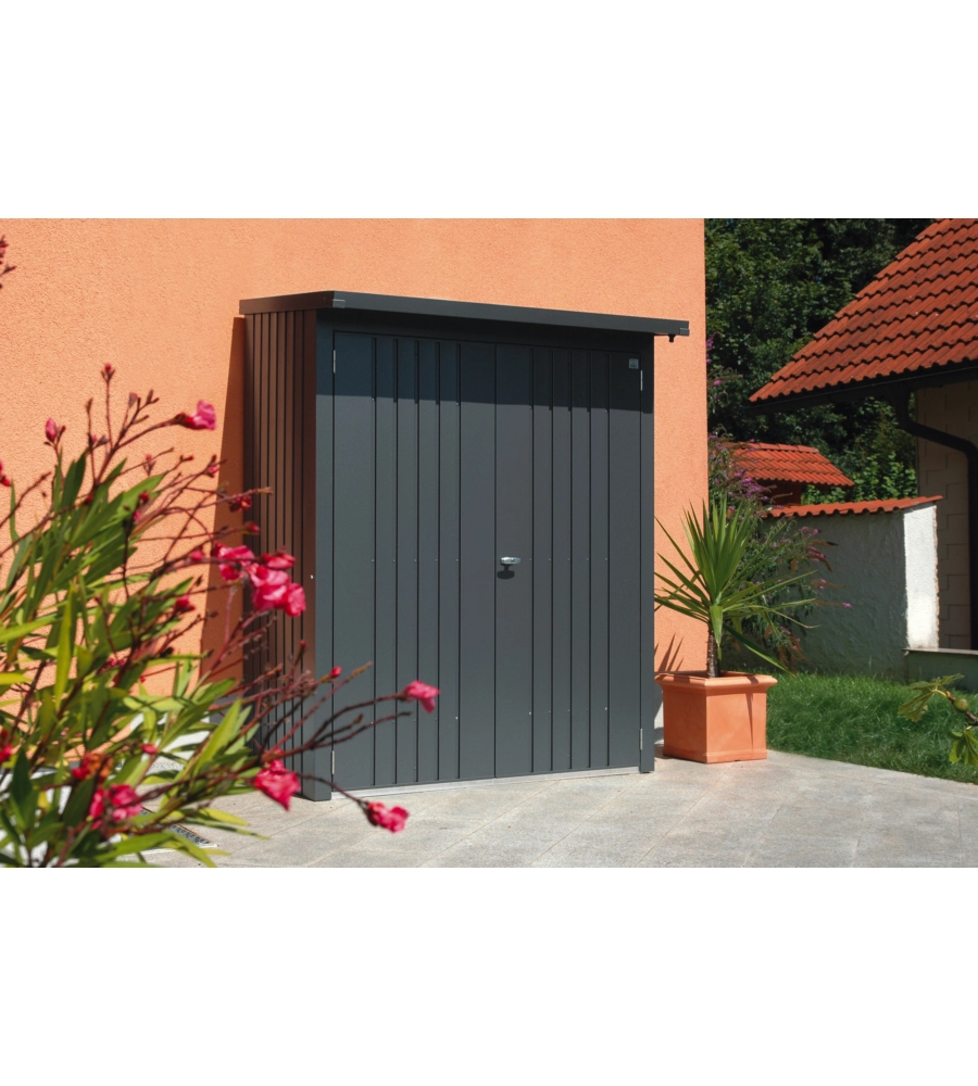 Biohort - set di porte woodstock 150 grigio scuro metallizzato